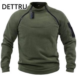 Mens Streetwear Military Sweatshirt Fleece Winter Zipper Pullover Fashion Mens Solid Loose Lamb Thick Jacket Men Clothing 240202