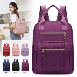 School Bags 2024 Fashion Portable Travel Backpack Embroidery Thread Designer Luxury Book Bag Women Mochilas Para Mujer