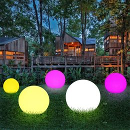 Night Lights 1pc Led Garden Ball Light 16 Colour Remote Battery Powered Christmas Party Outdoor Landscape Lawn Lamps Decoration