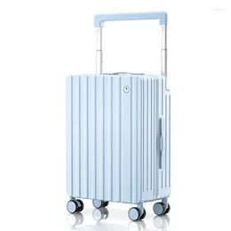 Suitcases Wide Trolley Suitcase 20" Carry-on Luggage 22" 24" Multifunction Large Capacity USB Charging Port Folding Cup Holder PC Material