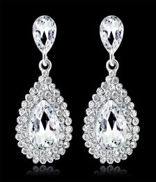 Shining Fashion Crystals Earrings Rhinestones Long Drop Earring For Women Bridal Jewellery Wedding Gift For Bridesmaids BW0097636211