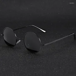 Sunglasses Retro Polarized Men Women Round Sun Glasses Male Female Metal Frame Eyewear Eyeglasses Driving UV400
