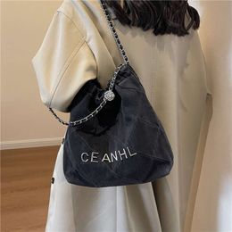 Washed Denim Garbage for Women s New Sweet and Cool Spicy Girl Chain Large Capacity Single Shoulder Crossbody Bag factory direct sales