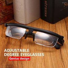 Sunglasses Double Vision Adjustable Degree Reading Glasses Universal Focal Length Correction Myopia Presbyopia Eyeglasses -6d To 3D