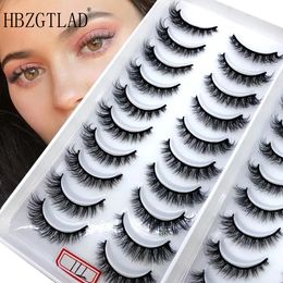 HBZGTLAD 50 Boxes 10 Pairs Natural 3D Mink False Eyelashes Makeup Fake Eye Lashes Faux Cils Make Up Beauty Tools Wholesal 240123