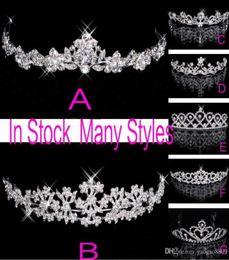 In Stock 2019 Rhinestone Crystal Wedding Party Prom Homecoming Crowns Band Princess Bridal Tiaras Hair Accessories Fashion2718364