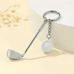 Keychains Golf Ball Key Chain Metal Keychain Car Ring Sporting Goods Sports Gift For Souvenir