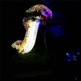 wholesale 7mL (23ft) with blower Advertising Inflatables Cobra Inflatable Snake Pythonn For Nightclub Decorations Or Music Stage Event Decoration