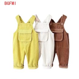Spring Baby Boy Overalls Child Bib Pants Infant Jumpsuit Children's Clothing Kids Corduroy Suspenders Autumn Girls Outfits 240127