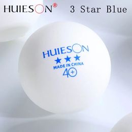 HUIESON Table Tennis Training Balls Three Star Blue ABS Plastic Ping Pong for Standard Size 240124