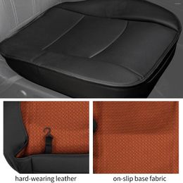 Car Seat Covers Universal Winter Warm Full Surround Breathable PU Leather Front Protector Four Seasons Anti Slip Mat Automotive Cover