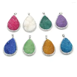 Charms Natural Stone Pendant Water Drop Shape Gemstone Exquisite For Jewellery Making DIY Earring Bracelet Necklace Accessories