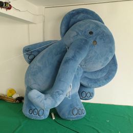 6mH (20ft) wholesale Custom Plush Inflatables Balloon Elephant with blower For Stagedesign Decoration