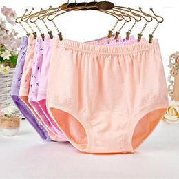 Women's Panties Middle-aged And Elderly Women Panty Underwear Soft Breathable Cotton High Waist Mother Grandmother Brief Underpants