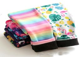 15 Colours New girls floral ranibow fleece leggings tight spring and autumn wear kids milk silk trousers middle children039s war1037534