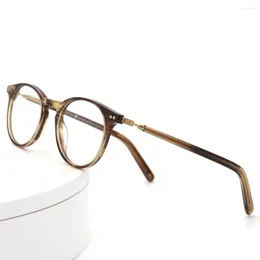 Sunglasses Frames Handmade Acetate Frame For Women Small Size Round Thin Eyeglass Transparent Spectacle Men Prescription Myopia