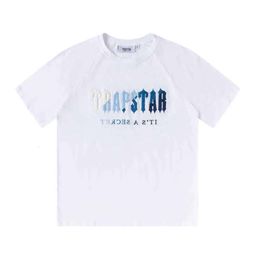 Mens Trapstar T Shirt Set Letter Embroidered Tracksuit Short Sleeve Plush Shorts Motion design 9155ess