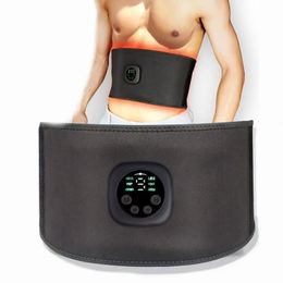 EMS Electric Abdominal Body Slimming Belt Waist Band Smart Abdomen Muscle Stimulator Abs Trainer Fitness Lose Weight Fat Burn 240123