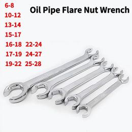 628MM Oil Pipe Flare Nut Wrench Double Head Spanner High Torque Mirror Hand ToolOpenend Brake for Car Repair 240123