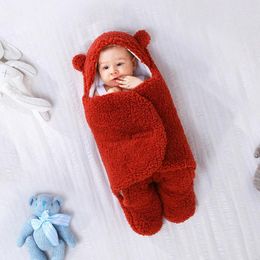 Blankets Baby Sleeping Bag Ultra-Soft Fluffy Fleece Born Receiving Blanket Infant Boys Girls Clothes Nursery Wrap Swaddle