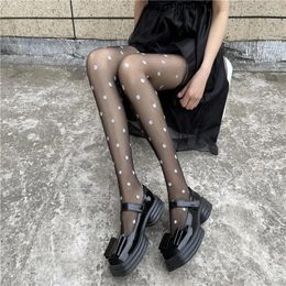 Women Socks Polka Stockings Women's Spring And Summer Thin Snagging Resistant Pantyhose Jk Sexy Black Silk Ultra-Thin Dots Stockin