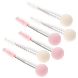 Makeup Brushes Double Head Sponge Applicator With Eyebrow Brush Disposable Eyelash