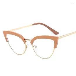 Sunglasses Frames 2024 Sexy Cat Eye Antiblue Light Optical Glasses Oversized Men Women Blue Blocking Computer Eyeglasses Spectacle Frame