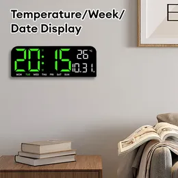 Wall Clocks Digital LED Clock Temperature Date Week Display Timer Countdown Table Adjustable Brightness Alarm Desktop Decor