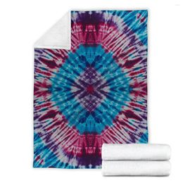 Blankets Circular Daze Tie Dye Fleece Blanket 3D Full Printed Wearable Adults/kids HOME ACCESSORIES