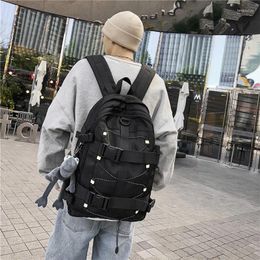 Waist Bags 2024 Trendy Brand Backpack Men And Women Cool Casual Junior High School College Students Schoolbag Personal