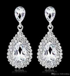 Shining Fashion Crystals Earrings Rhinestones Long Drop Earring For Women Bridal Jewelry Wedding Gift For Bridesmaids BW0096939318