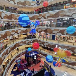 6mD (20ft) with blower wholesale Customized Planet Inflatable Balloons Inflatables Moon With LED Light For 2024 Advertising Decor Party Ceiling Decoration