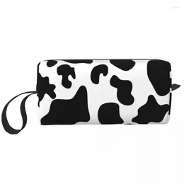 Cosmetic Bags Cow Spots Animal Print Makeup Bag Pouch For Men Women Toiletry Storage