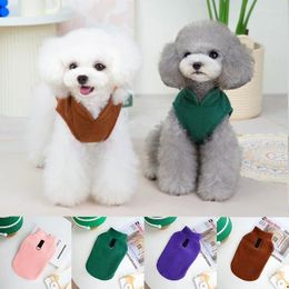 Dog Apparel Casual Universal High Collar Traction Fleece Pet Vests Winter Clothes Cute Comfortable Warm Plush Sweater Supplies