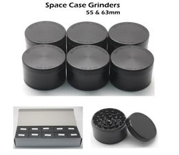 Space Case Grinder 55mm 63mm herb grinder Tobacco Smoke Cigarette Griner VS Sharpstone Grinder8751502