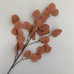 Hot Sale RG-067 Artificial Silk Eucalyptus Simulation Apple Leaves Plant Green Leaves Decoration Home Wedding Decor