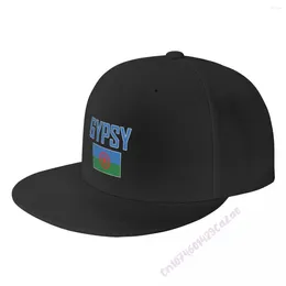 Ball Caps Gypsy Flag Flat Brim Baseball Cap Breathable Adjustable Men Women Outdoor Hip Hop Hat For Gift