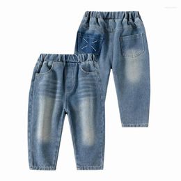 Trousers Boys Denim Pants Elastic Waist Cotton Toddler Kids Jeans For Girls Children's Clothes