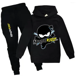 Clothing Sets Ninja Boys Set Spring Autumn Fashion Hoodies Tracksuit KIDZ Hooded T-Shirt Suit Children Kid Girl Sweatshirt