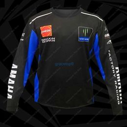 Men's T-shirts for Yamaha T-shirt Gp Summer Motorcycle Racing Team Street Cycling Black Blue Mens Quick Dry Breathable Long Sleeve Jerseys Fr0t