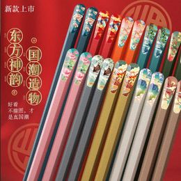 5 Pairs Japanese Chinese Chopsticks Sushi Sticks Reusable Metal Korean Chopsticks Set Food Grade Healthy Alloy Tableware 240127