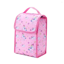 Dinnerware Kawaii Cute Thermal Insulated Lunch Bags For School Children Kinder Boy Girls Small Bento Snack Box Accessories