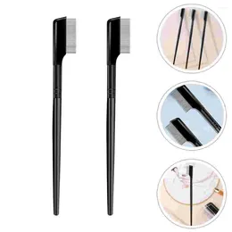 Makeup Brushes 2PCS Steel Needle Brow Eyelash Comb Dense Teeth Separator