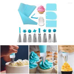 Baking Tools Cake Decorating Kit DIY Silicone Pastry Bag Nozzle Icing Cream Reusable Stainless Steel Tool
