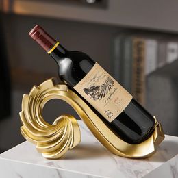 Resin Wine Bottle Holder Statue Creative Simple Spiral Wine Decorative Storage Organiser Tabletop Wine Rack for Home Kitchen 240119