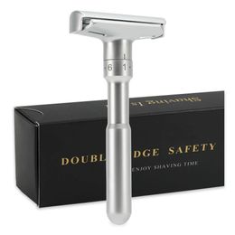 Adjustable Double Edge Classic Safety Razor Man Shaving Razor With 5 pcs Coated Blades Shaver Razor 240131