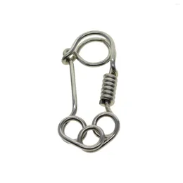 Keychains Handmade Unique Creative Fine Biker Large 304 Stainless Steel Wire Wrapped Snap Clip Hook Carabiner Key Ring Keychain Clasp FOB