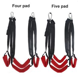 Four and Five Pad Soft Sex Swing Sex Furniture Fetish Bondage Adult Game Seat Leg Pad Hanging Sex Toys Couples Flirt BDSM 240129