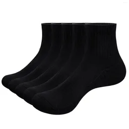 Men's Socks YUEDGE Mens Ankle Training Athletic Moisture Constrol Cotton Cushioned Quarter For Men Size 37-46