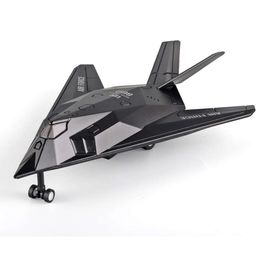 Aircraft Modle Alloy F117 Fighter Return Force Acousto-optic Childrens Aircraft Toy Model Independent Color Box
